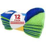 12Pack Reusable, Scrub Dish Cloth NonScratch Microfiber Scrubber, PlanetFriendly, Easy Rinsing, Quick Dry, Dishwasher Safe C