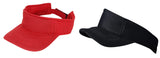 Zacharias Unisex Net Sunshade Visor Tennis Cap (Red & Black; Free Size) Pack Of 2