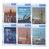 Doms Single Line A4 Note Book (Vacations Series) 140 Pages (Pack of 6)
