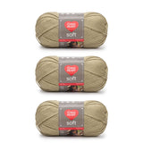 Red Heart Soft Wheat Yarn - 3 Pack of 141g/5oz - Acrylic - 4 Medium (Worsted) - 256 Yards - Knitting/Crochet