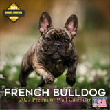 French Bulldog Calendar 2027 - 16 Month Dog Wall Calendar, Monthly Planner, Large Writing Blocks, Thick No Bleed Paper, Made in