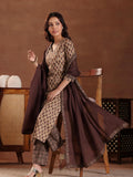 Libas Women'S Pure Cotton Kurta Set (277260R Brown Xl