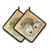 Caroline'S Treasures Oyster Pair Of Pot Holders 8160Pthd, 7.5Hx7.5W, Multicolor