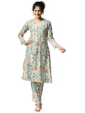 Libas Womens Printed Silk Blend Co-Ord Set For Women