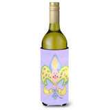 Easter Bunny Fleur De Lis Wine Bottle Beverage Insulator Beverage Insulator Hugger