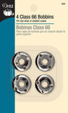 Dritz Class 66 Reusable, 4 Count, Metal Bobbins, Nickel
