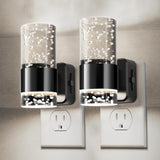 L LOHAS LED Night Light,Dimmable Night Lights Plug into Wall, 2 Pack Acrylic Nightlights with 0-100 LM Adjustable Brightness, 50