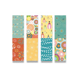 woopme Set of 4 Magnetic Colorful Modern Mandala Design Bookmark for Book Lovers Readers Students Gift Magnetic Page Clips Foldi