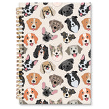 XNXLDYLH Cute Dog Notebook Journal, Dog Lover Gifts Spiral Notebook, Funny Dogs Journal Notebooks for Women Kids, Puppy Office S