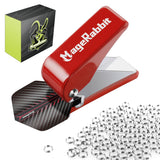 MageRabbit Dart Standard Flights Puncher,Dart Flight Hole Punch Tool with 100 Metal O Rings,Dart Accessories Puncher for PET Fli