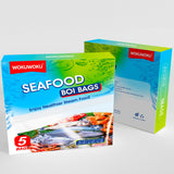Seafood Boiling Bags Large Boiling Bags for Fish, Crab, Shrimp and Vegetables - Cooking and Storage Bags (5Pcs Large)