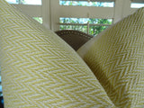 Plutus Brands Plutus Nesting Zigzag Handmade Throw Pillow, 20 X 20, Yellow/Cream