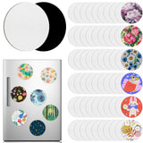 ZhouBoat 60 Pcs Magnetic Canvas Panel Mini Canvas Boards for Painting 3 Inch Small Canvases Bulk Mini Canvases DIY Decorative Ma