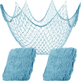 Shappy 2 Pcs Fish Net Decorative 80 x 40 Inch, Wall Hanging Fishnet for Mermaid, Pirate, Nautical, Under The Sea Party Decoratio