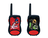 LEXiBOOK, Miraculous, Walkie Talkies, 200m, Communication Set for Kids, 2 Communication Channels, Belt Clip, Black/Red, TW12MI
