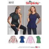 Simplicity Miss Sleeve Variations Womens Petite Top Sewing Patterns, Sizes 614