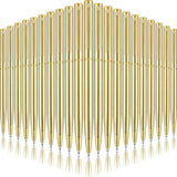 Zonon 50 Pcs Gold Metal Slim Ballpoint Pens Bulk Retractable Metallic Black Ink 1 mm Medium Point Smooth Writing Pens for Weddin