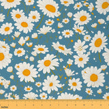 Feelyou Daisy Fabric by The Yard 3 Yards Kids Botanical Floral Printed Decorative Waterproof Outdoor Fabric Garden Plants Design