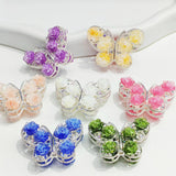 Frinnovan, 10 Pack Rhinestone Bow Shaped Rose Beads for Beadable Pens Crystal Bowknot Loose Large Spacer Bead Charms for DIY Key