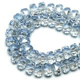 DIQIO 10mm Sparkle Rondelle Faceted Crystal Beads (57-60pcs, Blue Gray)