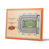 YouTheFan NCAA Oklahoma State Cowboys 5-Layer StadiumView 3D Wall Art - Boone Pickens Stadium