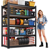 71H-35W Garage Shelving-2050LBS 5 Tier Storage Shelves,Adjustable Heavy Duty Metal Shelving Unit and Storage Large Rack,Utility
