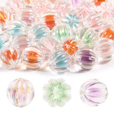 15Pcs Acrylic Beads 16mm Round Pumpkin Shaped Bead in Bead Fit for DIY Jewelry Bracelet Necklace Keychain Beadable Pens Mobile P
