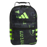 adidas Santiago Lunch Bag Cooler for Women and Men, Insulated Food Container Box with Mesh Pocket, Upscaled Mix-Black/Black/Luci