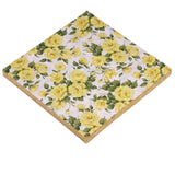 Hanjunzhao 42 pcs 10 Layer Cake Fabric Yellow - Layer Cakes 10 inch Squares for Quilting - Polka Dots Striped Star Solid Floral
