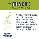 Mrs. Meyers Cleanday Liquid Dish Soap, Biodegradable Formula, Lemon Verbena, 16 Fl. Oz