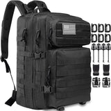Createy Military Tactical Backpack, Large Army 3 Day Assault Pack 45L Molle Bag Rucksack Bug Out Bag Daypacks with Molle System