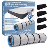 Foam Mattress Vacuum Bag with Blue Zipper & 4 Straps, Queen/Full/Full-XL