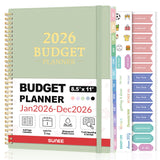 2026 Budget Planner - Monthly Budget Book from JAN 2026 - DEC 2026 with Expense Tracker Notebook, A4 Size (8.5 x 11) Bill Organi