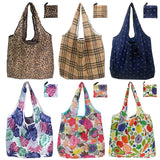 Noilk Reusable Grocery Bags, 6 Pack 50Lbs Foldable Fashion Washable Shopping Bags, Large Tote Bags For Groceries, Foldie Beach B