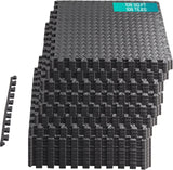 Yes4All 108 SQ. FT Puzzle/Interlocking Exercise Mat Tiles for Home Gym, Exercise EVA Foam Floor Padding with Border for Workout