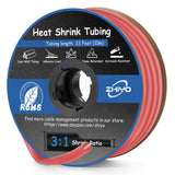 Heat Shrink Tubing 3/8 Inch, 3:1 Ratio Wires heat shrink tube, Dual Wall Adhesive-Lined Waterproof Shrink Wrap Tubing, 33FT Red
