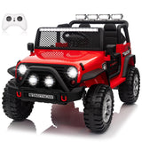 ANRLI 24V 4WD Ride on Truck Car w/800W Motors, Gift Flower, Remote Control, 2 Seaters, Light Bar, 3 Speeds, Pop Music, Power Fou
