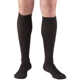 Truform Compression Socks, 20-30 mmHg, Men's Dress Socks, Knee High Over Calf Length, Black, Small,1944BL-S