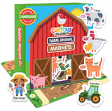Curious Columbus Fridge Magnets for Toddlers 1-3 Year Olds | Farm Animal Refrigerator Magnets for Kids| Baby ABC Learning and Ed