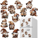 Frienda 12 Pcs Coffee Gnome Refrigerator Diamond Painting Magnets Diamond Art Magnets Easy Kits Interchangeable for Adults Begin