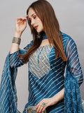 Anni Designer Women'S Cotton Blend Straight Printed Kurta With Pant & Dupatta (Doremi Kerocin-Nw_S_Kerocin_Small),Kerocin,S,,,