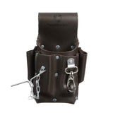 Southwire POUCH4 Leather Tool Pouch; 5 Pocket Pouch with Electrical Tape Chain; Fade Resistant; Durable Compartments; Washer Riv