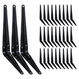HEART ART 30 Pack Shelf Bracket 10 Inch ,Heavy Duty Shelf Brackets,Floating Shelf Bracket L Brackets,Metal Shelf Brackets for Wa