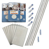 Palisade 25.6 in. x 14.8 in. Interlocking Vinyl Tile Shower and Tub Surround Kit in Wintry Mix