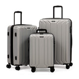 NONSTOP NEW YORK Luggage Expandable Spinner Wheels hard side shell Travel Suitcase Set 3 Piece Lightweight, TSA Lock, Double USB