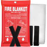 Andyssey Fire Blanket - 40 x 40 Prepared Emergency Fire Blanket for Home and Kitchen, RV, Grill, Fireplace, Safe & Easy for Youn