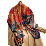 Palay Satin Scarf Silk Feeling Square 43.543.5 In Multicolor Tree Of Life