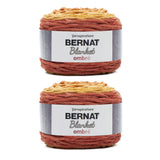Bernat Blanket Ombre Orange Crush Ombre Yarn - 2 Pack of 300g/10.5oz - Polyester - 6 Super Bulky - 220 Yards - Knitting/Crochet