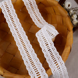 ZNZAKKA Cotton Lace Trim 7 Yards White Eyelet Lace Ribbon Bowknot Embroidery Scalloped Lace for Sewing Crafts, Dress, Dolls/Pets