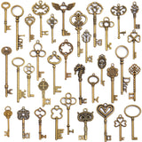 stino 250 G Vintage Antique Metal Key Charms for Jewelry Making, for Bracelet, Necklace, Earrings DIY Crafts (Large Bronze (250
